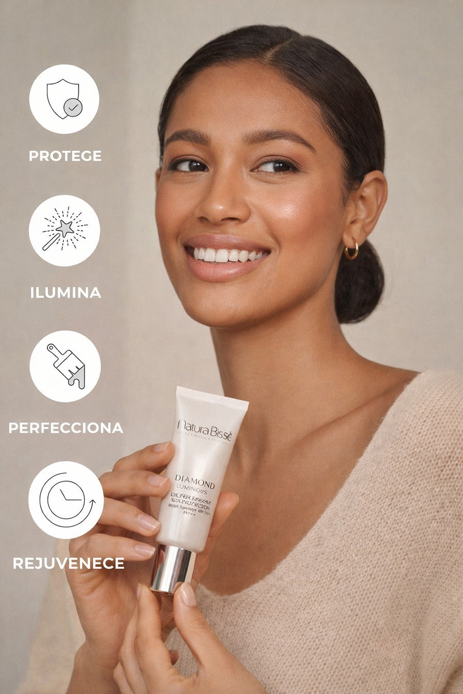 Beneficios de Diamond SPF 50 Pa+++ Oil-free Brilliant Sun Protection - Natura Bissé - Natura Bisse cosmética profesional
